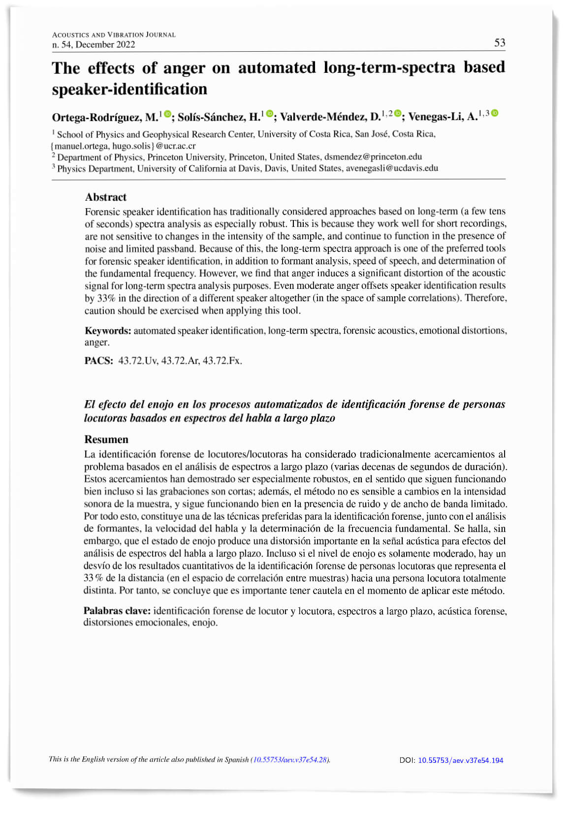 AeV 54 - The effects of anger on automated long-term-spectra based speaker-identification