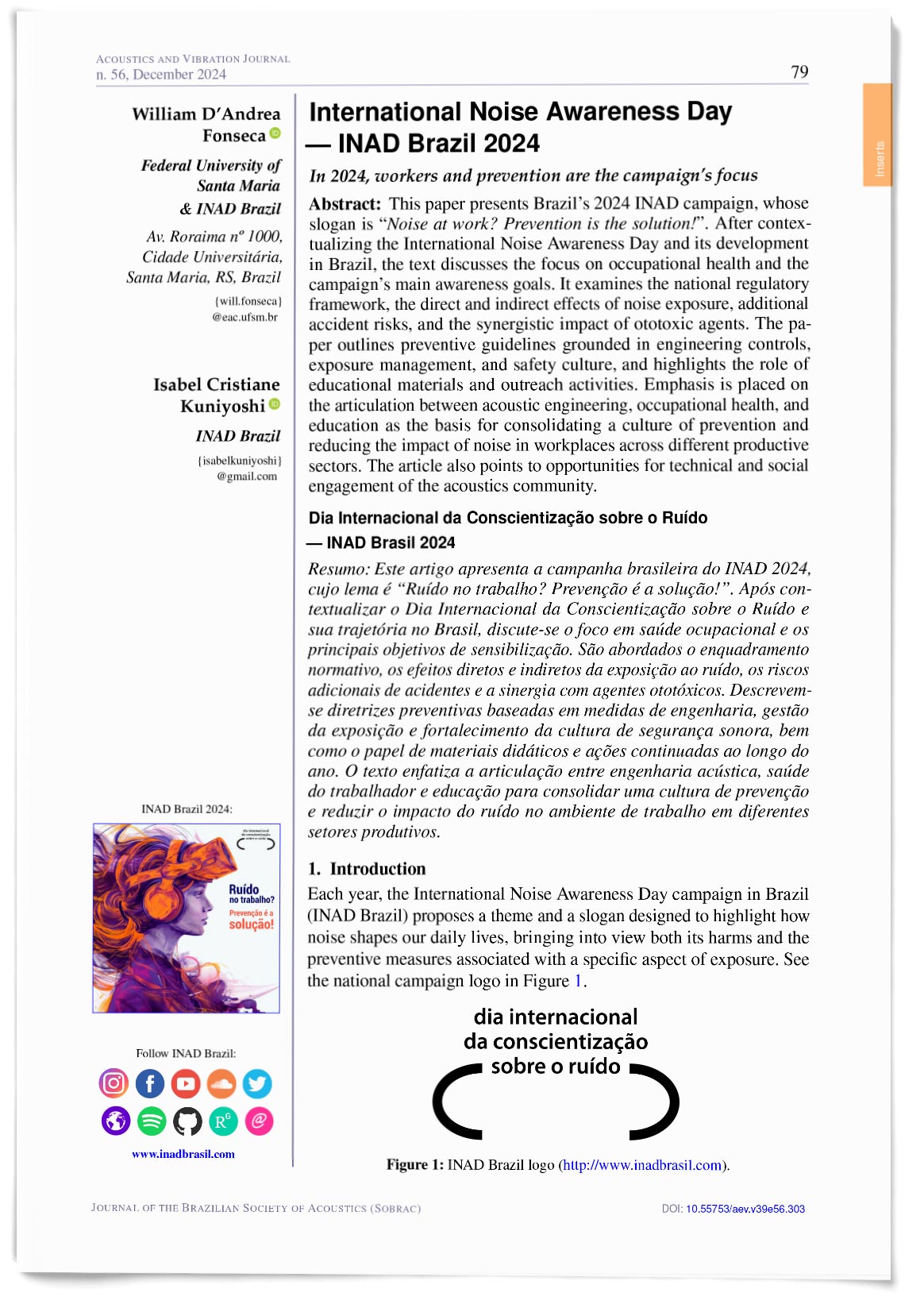 International Noise Awareness Day – INAD Brazil 2024